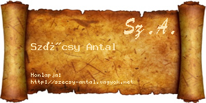 Szécsy Antal névjegykártya